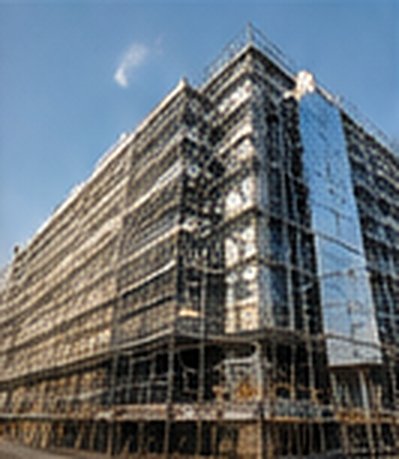 大型建築の足場
